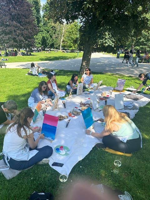 Art in the Park: Paint 'n Sip at Parco Sempione - Unlimited wine and gourmet snacks, actually built in