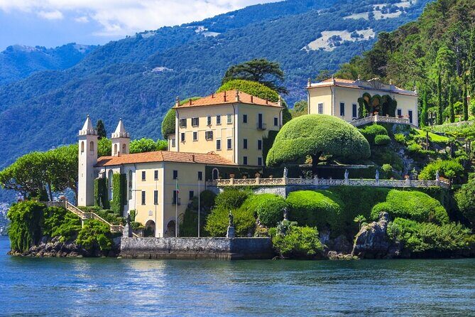 Lake Como Private Boat Tour 2h. Como - Villa Balbianello & more - Cruise past Villa Olmo, Como waterfront, and the villa-town rhythm
