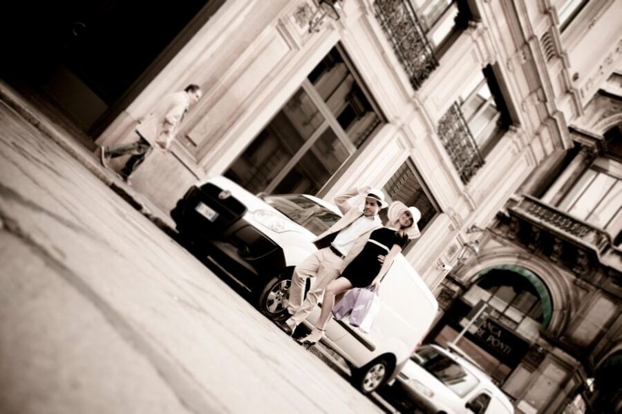 Milan: Slow Tour by Vintage Red Fiat 500 (1 hour, 1 stop) - Entering Milan via a restored vintage Fiat 500