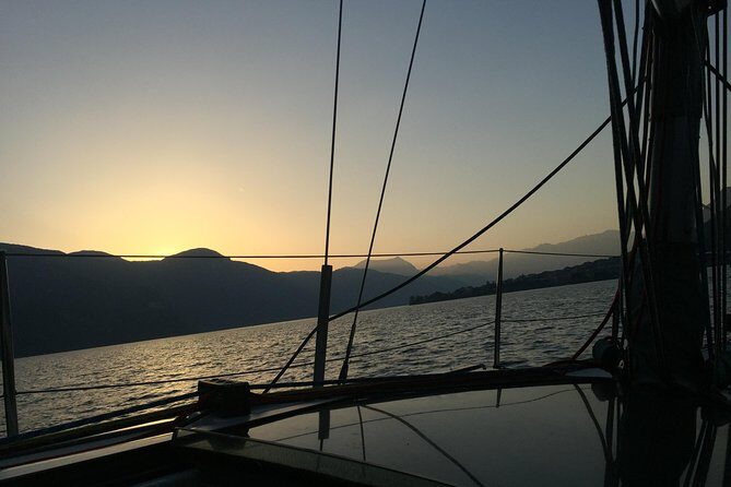 Sailing at Sunset on Lake Como: How to escape from daily routine - The swim stop: your built-in break from sightseeing